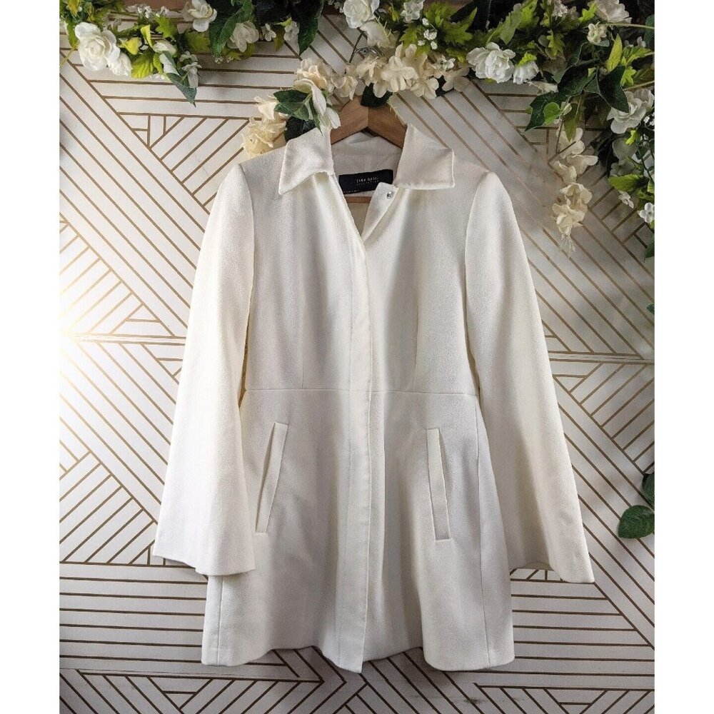 Zara Basic Collection Women's Snap Button Flare S… - image 1